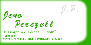 jeno perczell business card